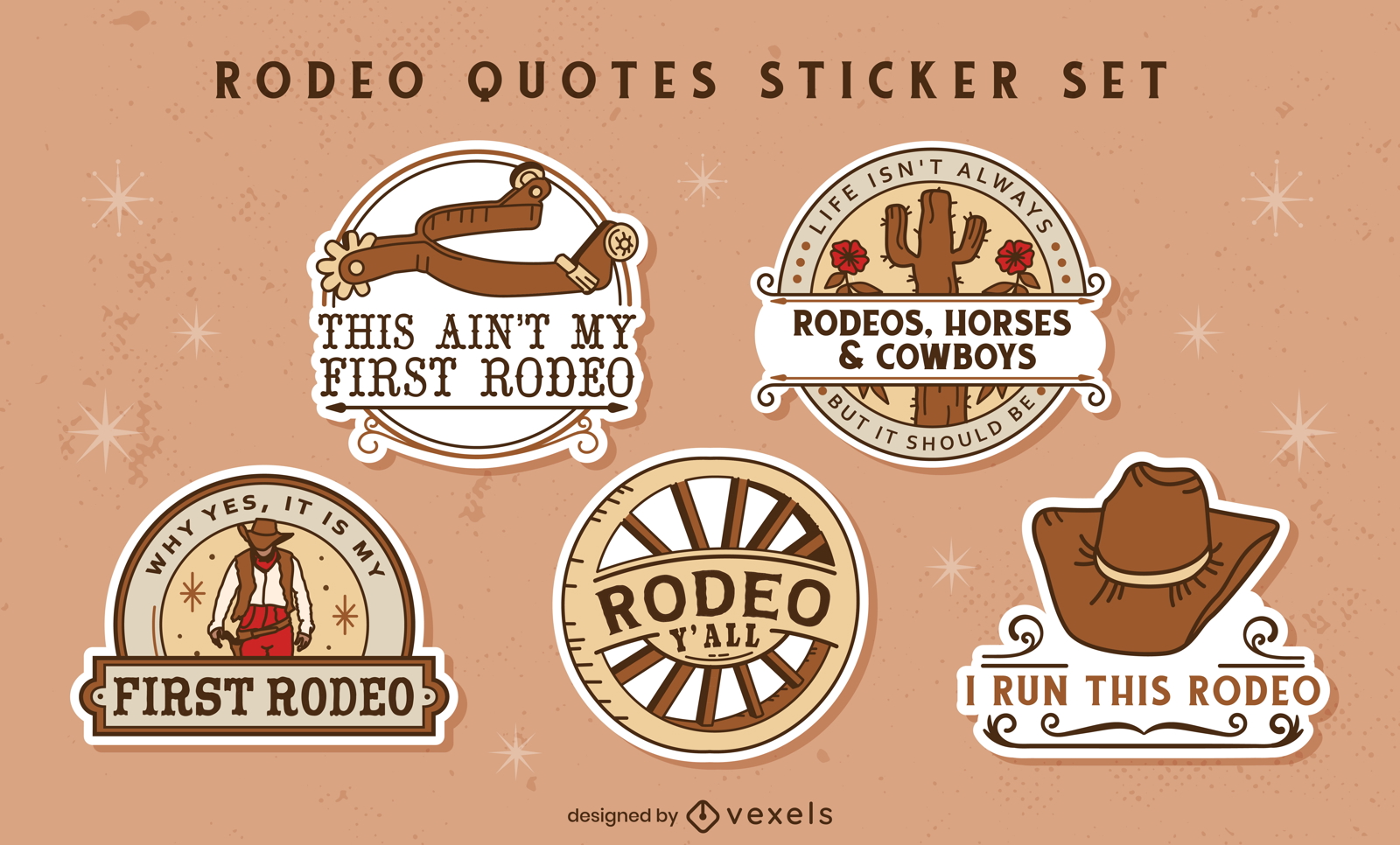 Rodeo Zitate Stickerset