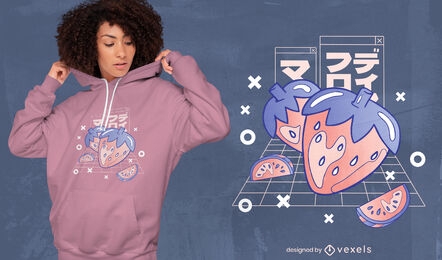 Strawberry and watermelon t-shirt design