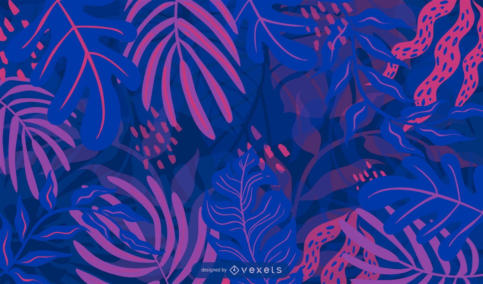 Buntes Dschungelnatur-Hintergrunddesign