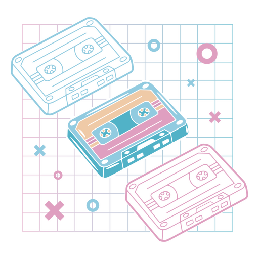 Cassetes vaporwave Desenho PNG