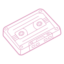 Kassettenstrich rosa PNG-Design