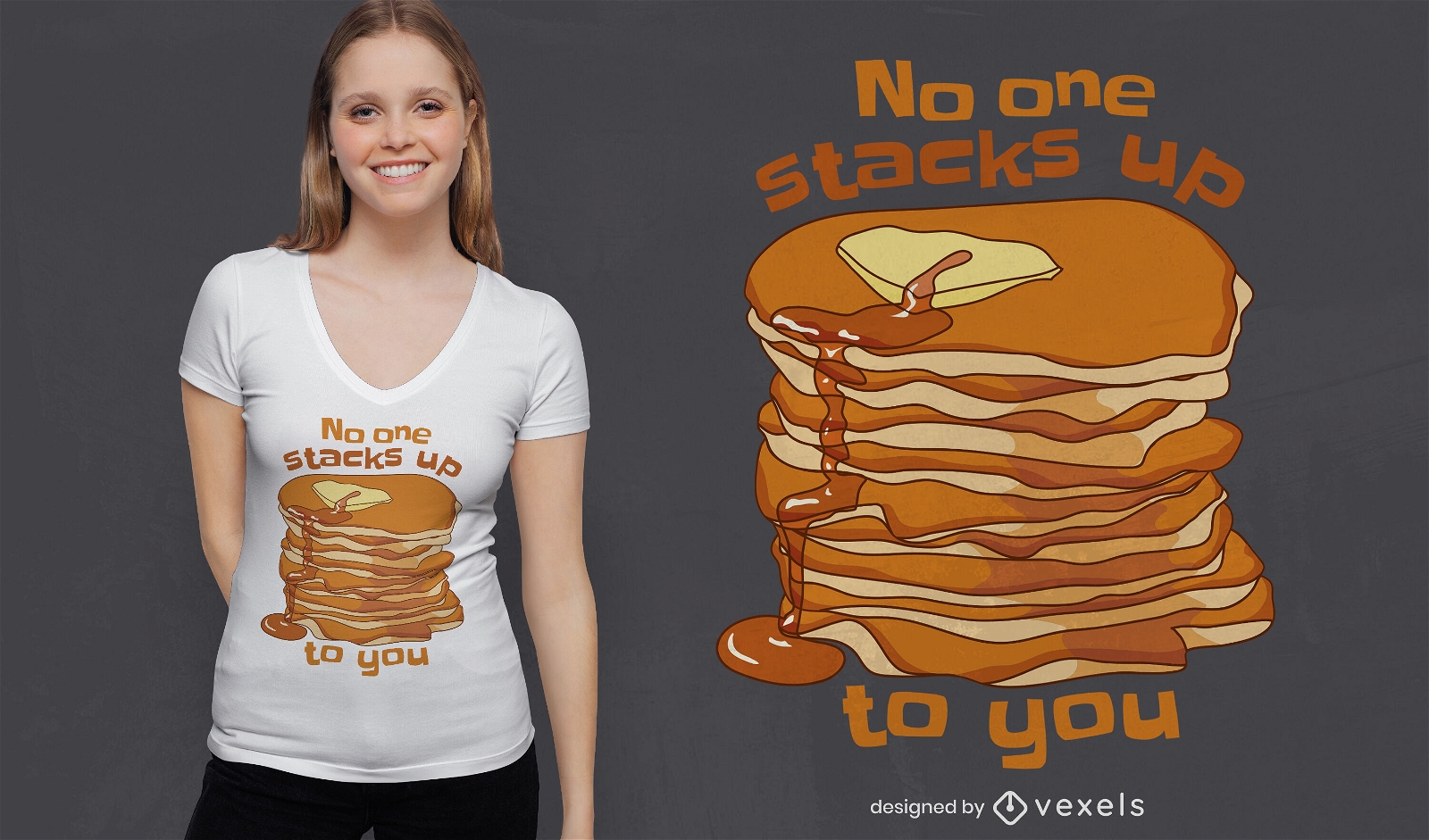Hot pancakes with butter t-shirt design