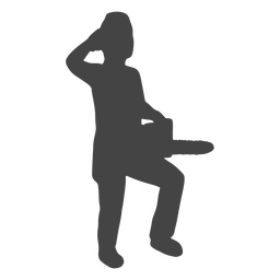 Silhueta de motosserra Woodsman Desenho PNG
