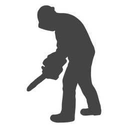 Silhueta de trabalho do lenhador Desenho PNG