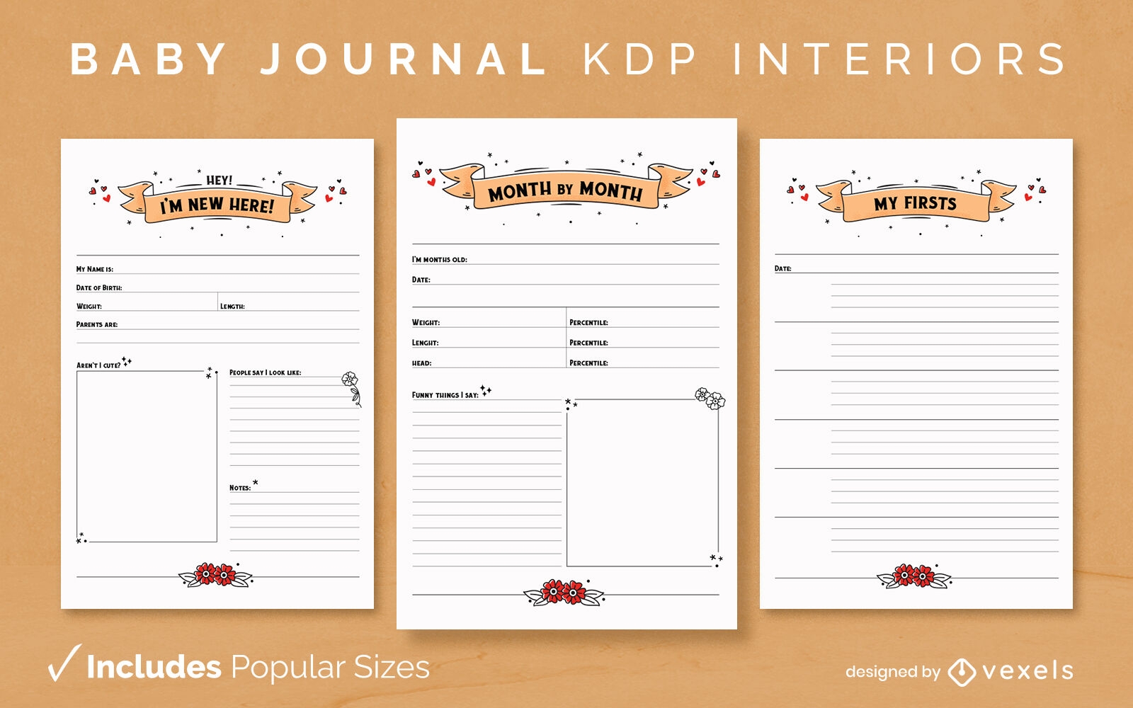 Baby Journal Vorlage KDP Interior Design