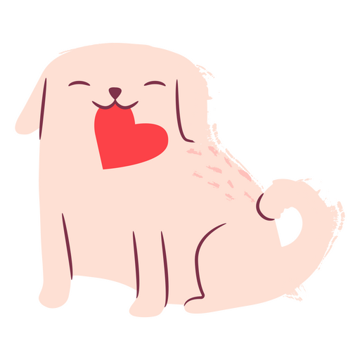 cão de coração de dia dos namorados Desenho PNG