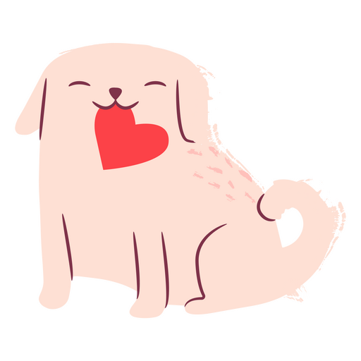 Valentine's day heart dog PNG Design