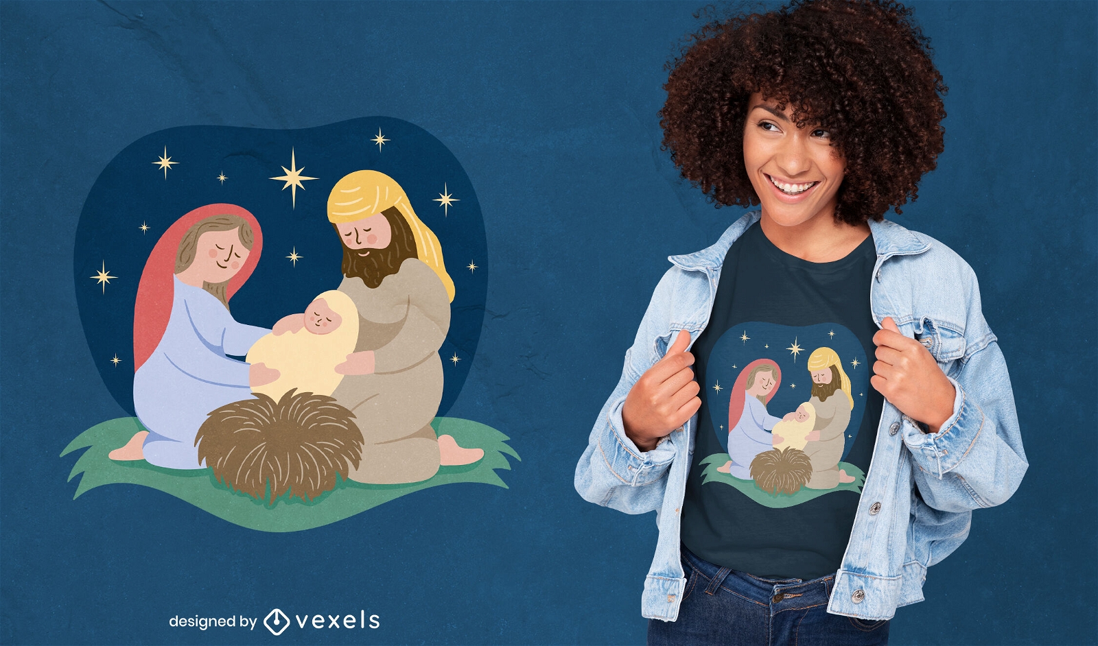 Design de camisetas para cenas religiosas cristãs