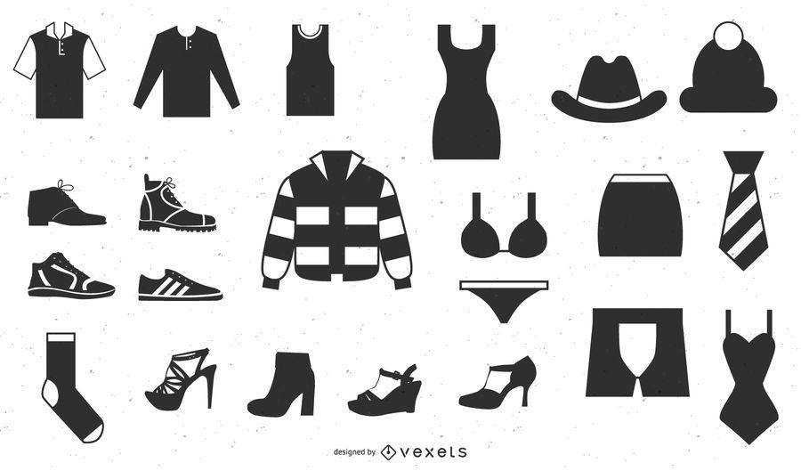 Vector Icon Set 25 Clothes Icons Vector Icon Set 25 Clothes Icons