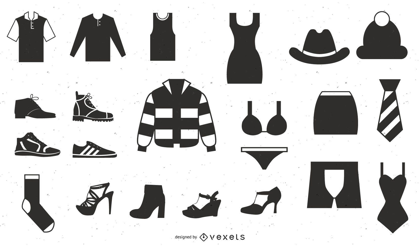 Vektorsymbol Set 25 Kleidungssymbole