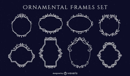 Ornamental vintage frames set