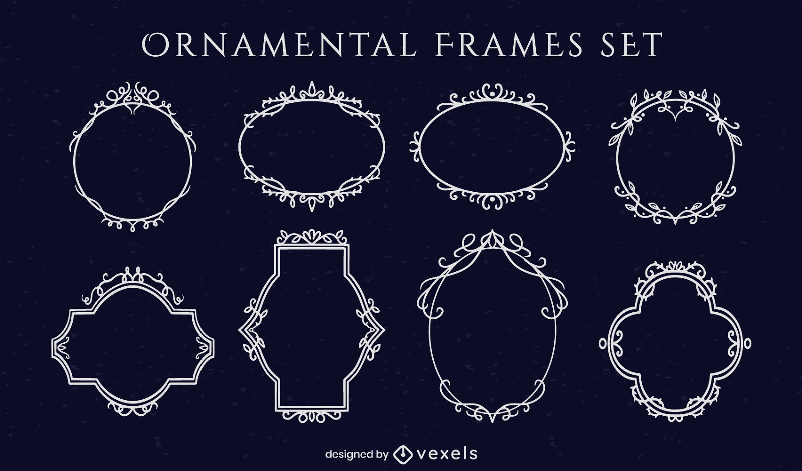 Conjunto de marcos ornamentales vintage