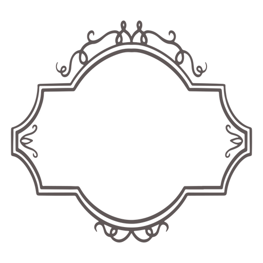 Etiqueta de adorno de marco Diseño PNG