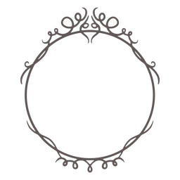 Frame circular ornament label PNG Design