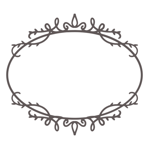 Etiqueta de insignia ovalada de marco Diseño PNG