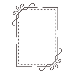 Etiqueta de moldura de ornamento retangular Desenho PNG