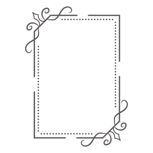 Etiqueta de moldura de ornamento retangular Desenho PNG