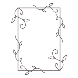 Moldura de ornamento retangular de crachá Desenho PNG