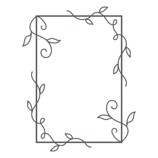 Marco de ornamento rectangular insignia Diseño PNG