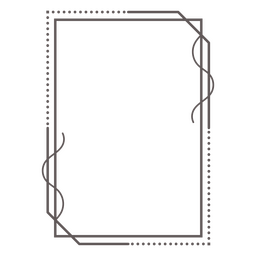 Moldura de etiqueta de ornamento retangular Desenho PNG