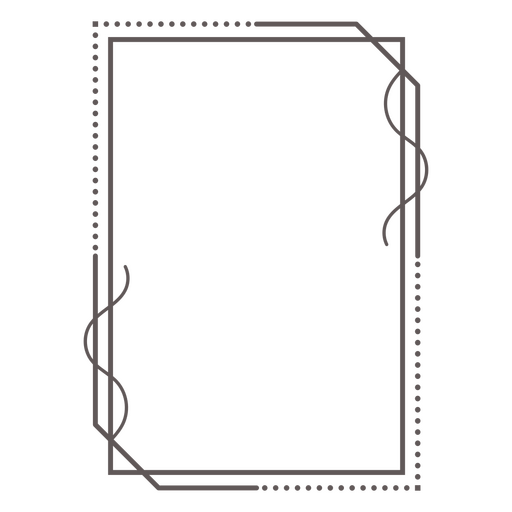 Marco de etiqueta de adorno rectangular Diseño PNG