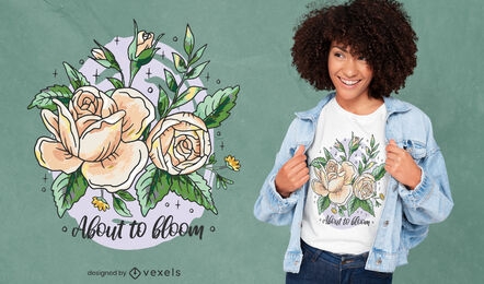 Bloom rose bouquet t-shirt design
