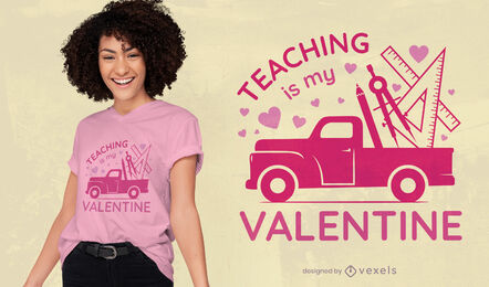 LKW mit Schulbedarf T-Shirt Design