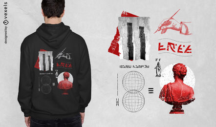 Grunge Freiheit psd T-Shirt-Design