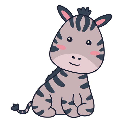 Baby zebra cute PNG Design