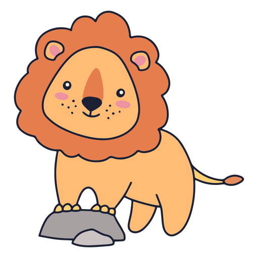 León lindo bebé animal Diseño PNG