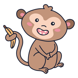 Baby monkey cute PNG Design