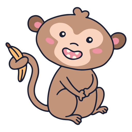 Baby Monkey Cute PNG & SVG Design For T-Shirts