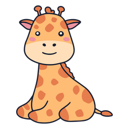 Baby giraffe cute PNG Design Transparent PNG