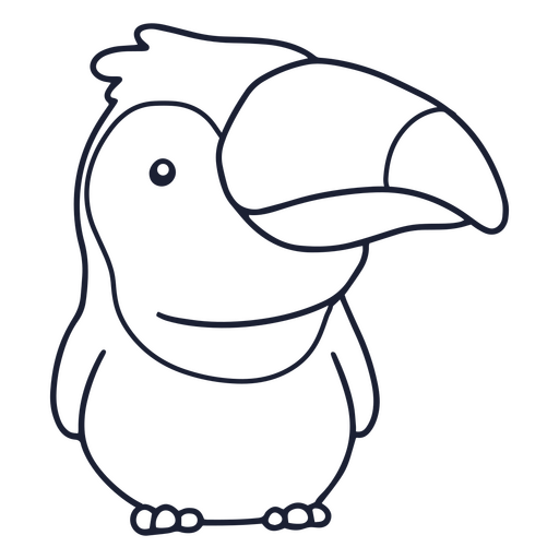 Baby toucan stroke PNG Design