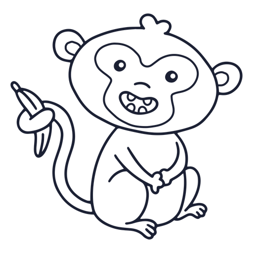 AVC de macaco bebê Desenho PNG