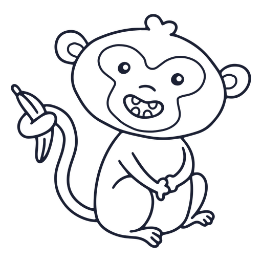 Golpe de mono bebé Diseño PNG