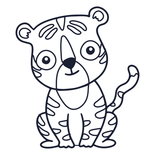 Animal bebê com derrame de tigre Desenho PNG