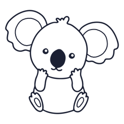 Baby-Koala-Schlaganfall PNG-Design