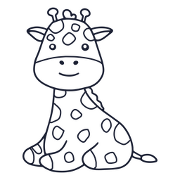 Animal de bebê de curso de girafa Desenho PNG