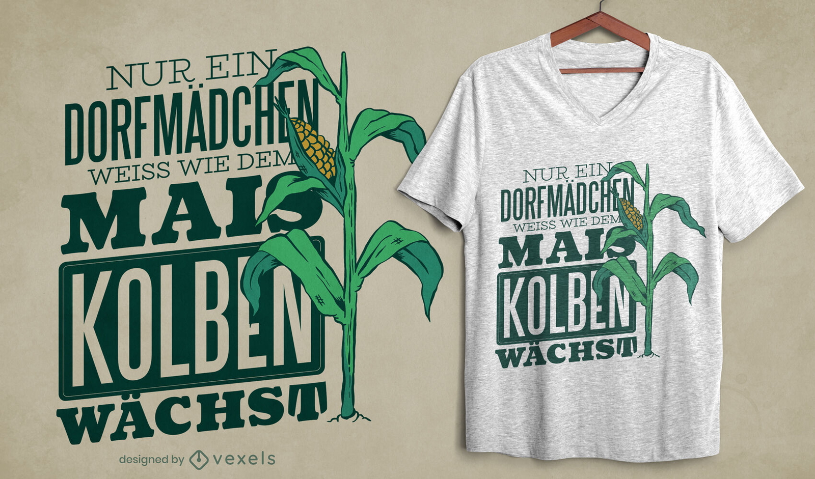 Corn german quote t-shirt design