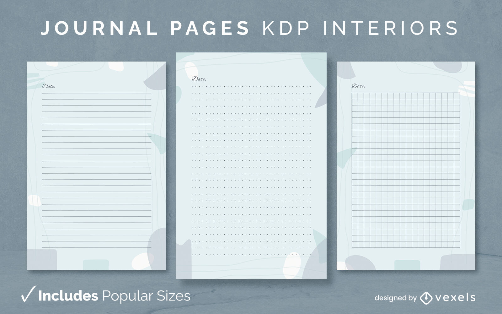 Organic abstract Journal Template KDP Interior Design