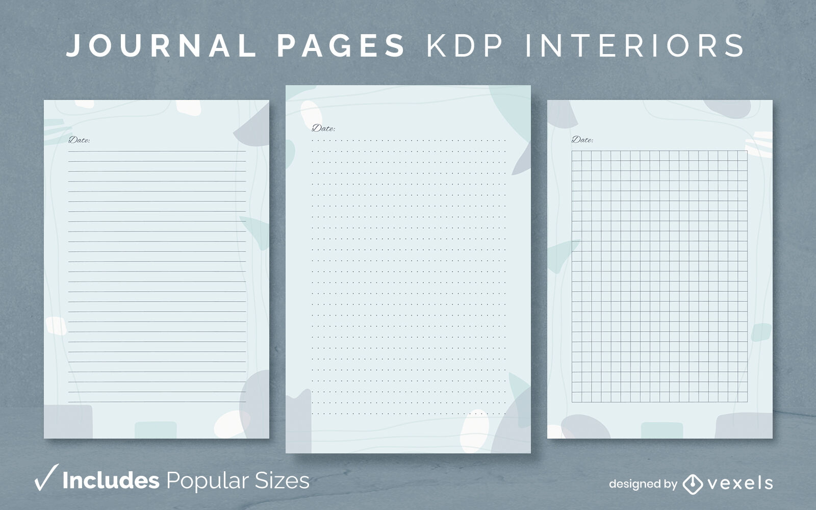 Plantilla de diario abstracto orgánico KDP Diseño de interiores