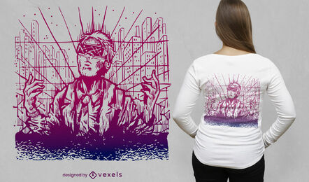 Design de camiseta da cidade VR