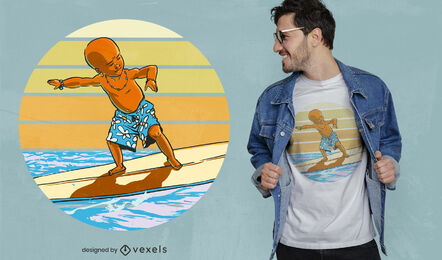 Baby sufer t-shirt design