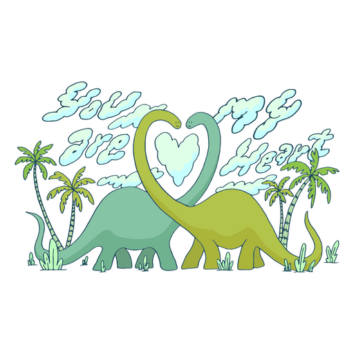 Insignia de cita de dinosaurios del día de san valentín Diseño PNG