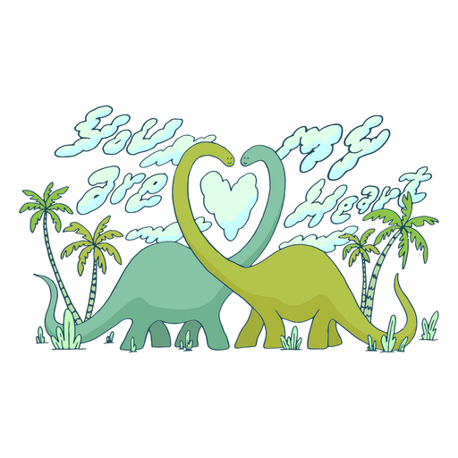 Valentine's day dinos quote badge PNG Design