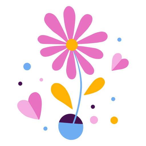 Valentine's day flower icon PNG Design