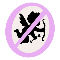Anti Valentine's day cupid icon PNG Design Transparent PNG