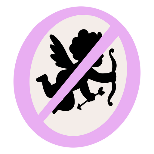 Anti Valentine's day cupid icon PNG Design