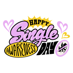 Letras de citas contra el día de San Valentín Diseño PNG